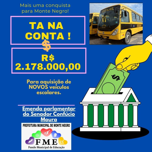 Mais avanços para a educação de Monte Negro!